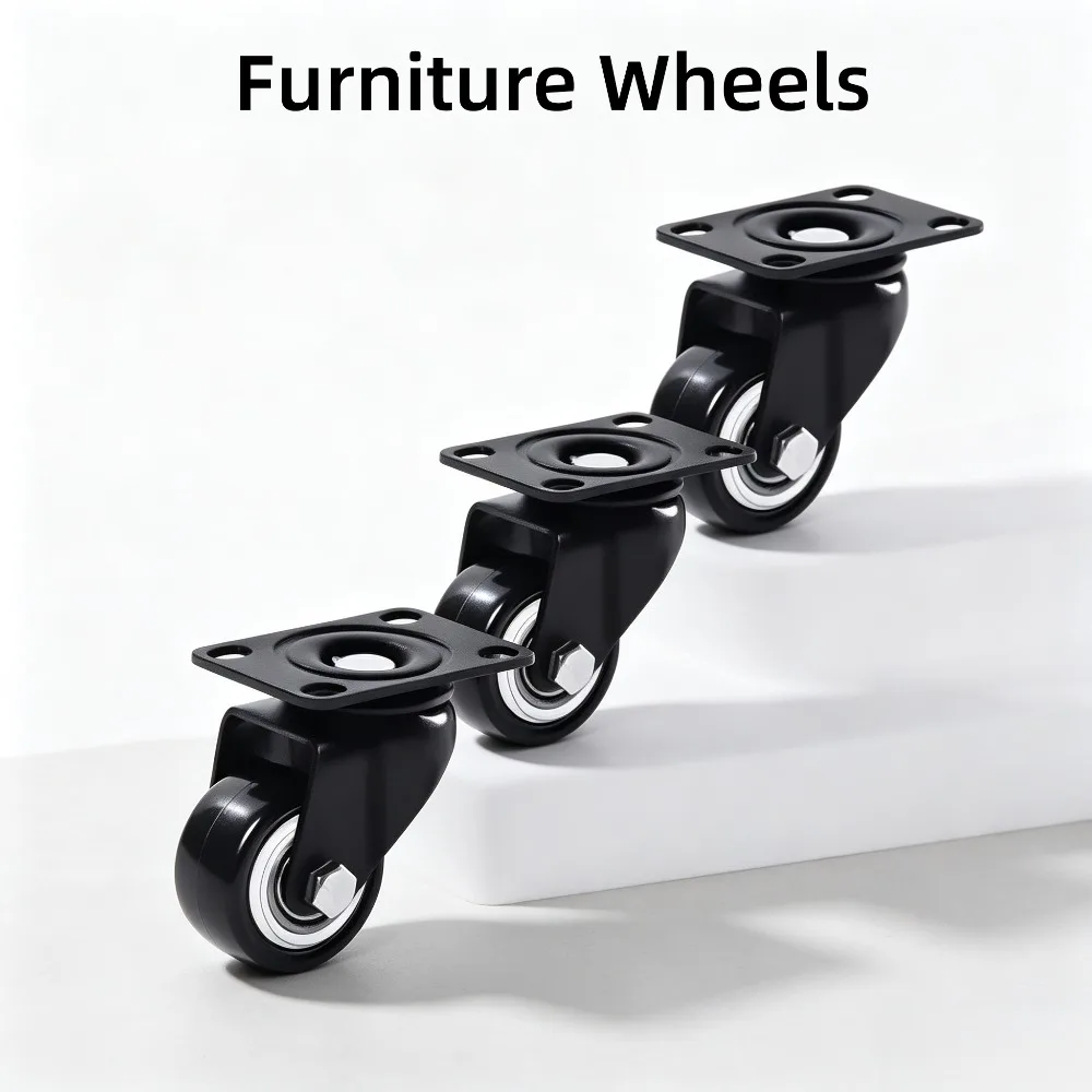 2.5in 3in Heavy Load Furniture Universal Wheels Ultra Quiet Swivel Rotating Caster Sofa Table Chair Moving Wheel Accessories