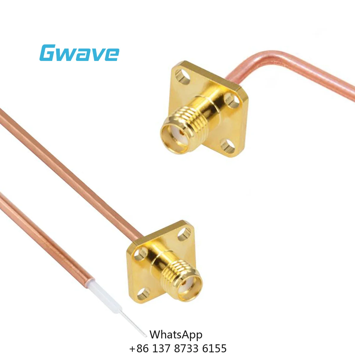 SMA 4-Hole Flange Female Connector Trimmed Lead 12.7mm Hole Spacing Using 086