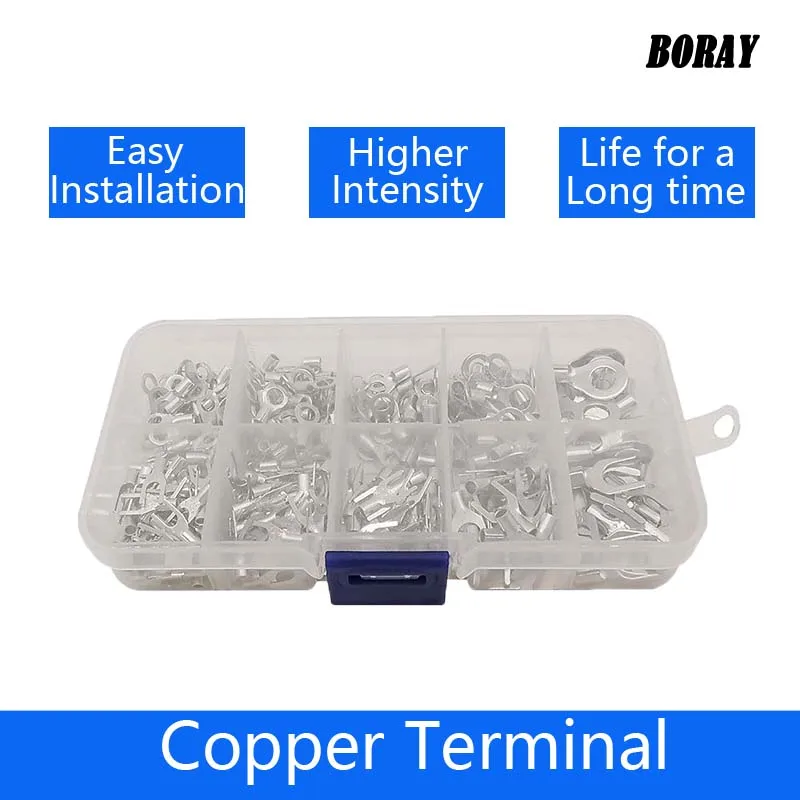 5PCS 10PCS 20PCS OT-300A/400A/500A/600A/800A/1000A High Current Tin Plated Copper Terminal Bare Nose Cable Crimp Ends