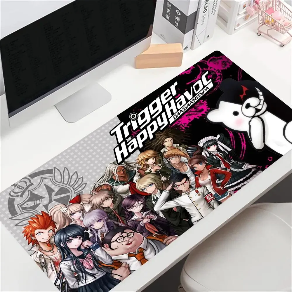 

Laptop Mause Pad D-Danganronpas Monokuma Mouse Pad 600x300mm Gaming Accessories Mouse Mat XL Lock Edge Keyboard Mat For E-Sports