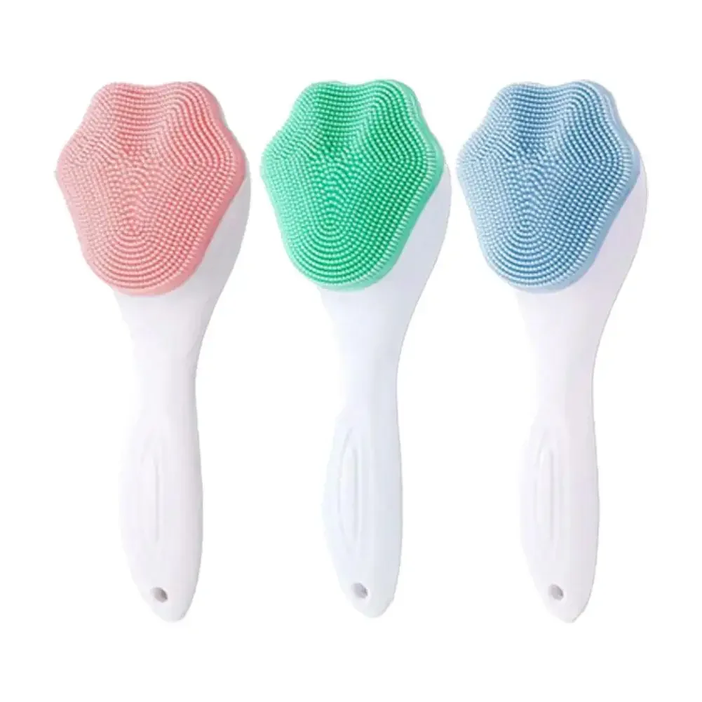Silicone Facial Cleansing Brush, Manual Face Scrubber Exfoliator for Blackhead Acne Pore Deep Cleaning, Portable Skincare Tool