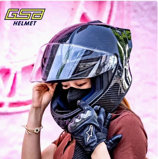 GSB Motorcycle Helmet RC5 Carbon Fiber Full-cover Motorcycle Motorcycle Helmet Riding Rally Full-face Helmet