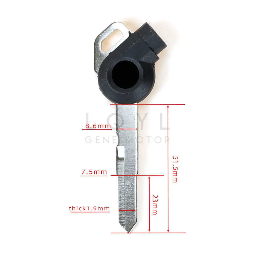 Llaves magnéticas de ranura izquierda y derecha para motocicleta, llave en blanco para YAMAHA NMAX155, Jinzhan 125, Aurora, tercera generación, Lh125T-C, 6 uds.