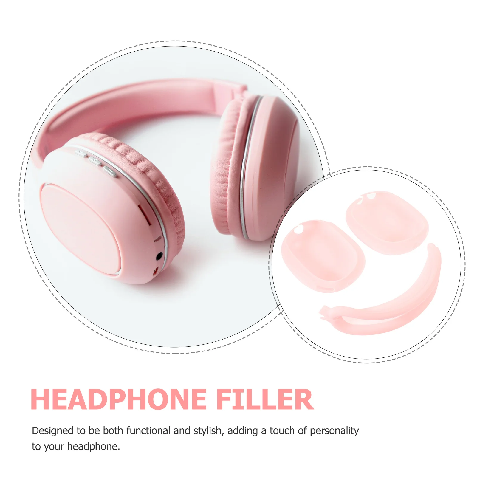 

1Set Headphone Cushion Cover Earphone Tpu Protective Soft Silicone Padding Shock Resistant Headband Replacement Sleeve