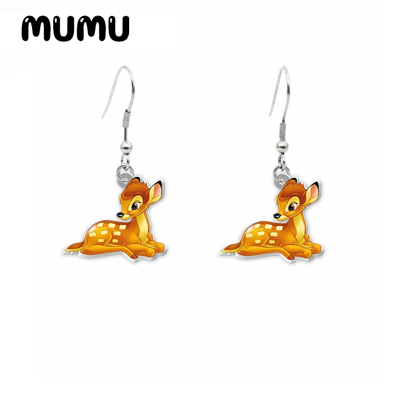 قرط استرخى بامبي الوفير ، أقراط أرنب أكريليك ، مجوهرات يدوية الصنع ، قرط خطاف راتنجات الإيبوكسي ، جديد ،