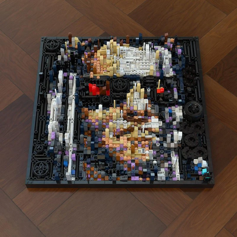 

3025 шт. MOC Terminatores Punkes Pixel Face Премиум стимпанк архитектура DIY модель строительные блоки игрушки на день рождения подарок