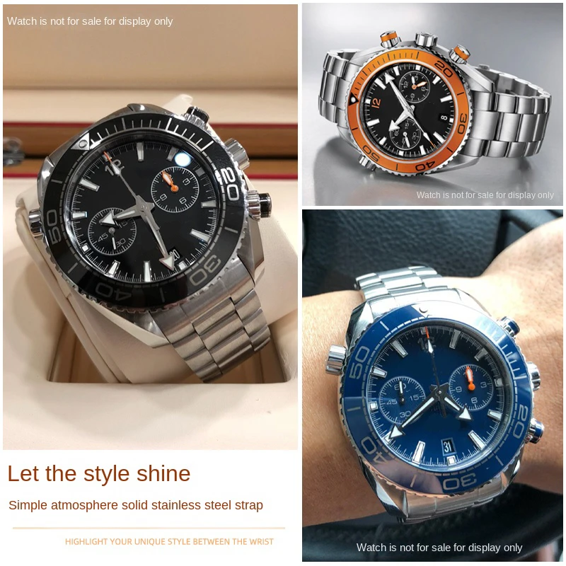 Curve end stainless steel watch strap 20mm 22mm Seamaster 300 metal strap Planet Ocean 600 watch band bracelet for Omega bands