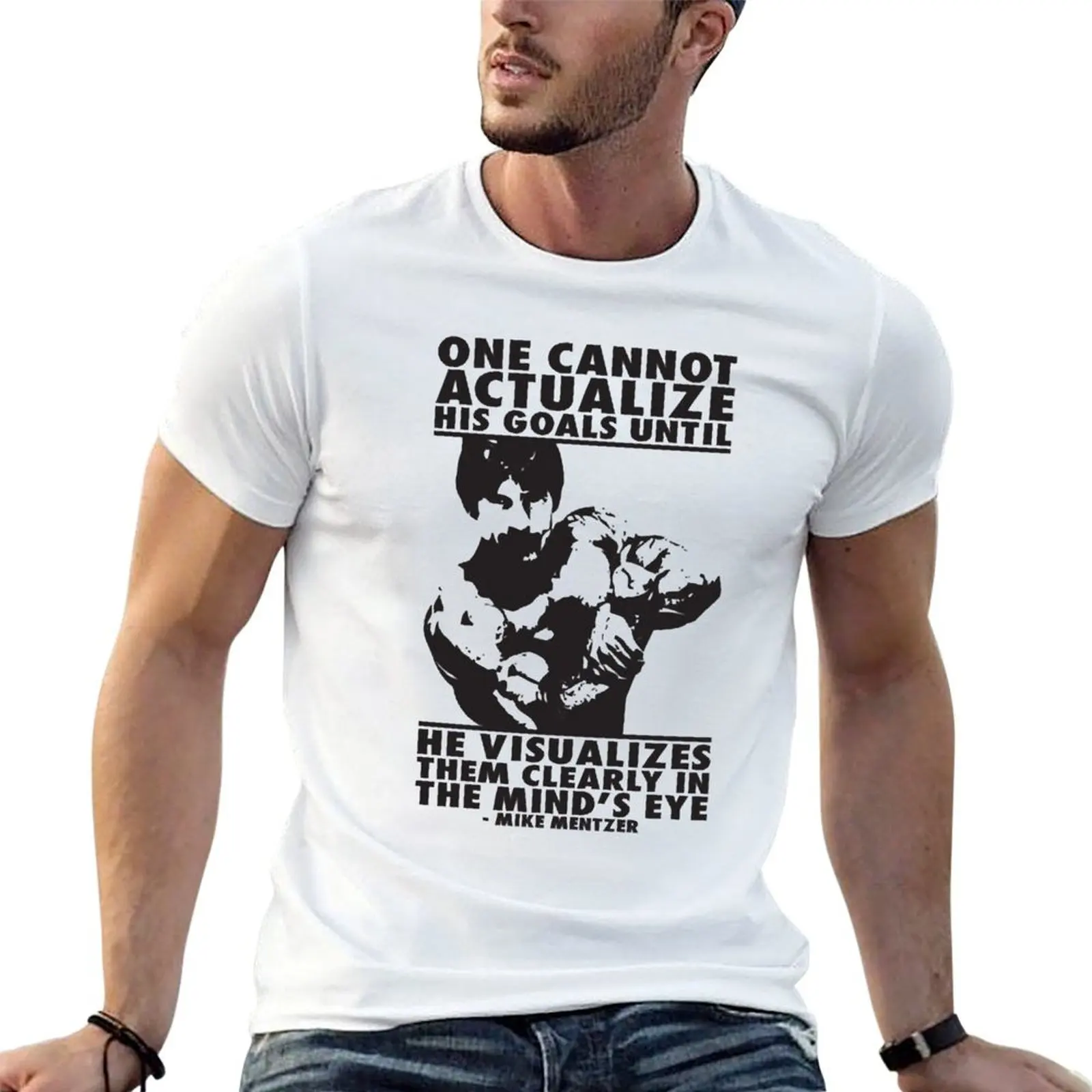 

Goals (Mike shirt cotton t essential Visualize high Mentzer) t T-Shirt man quality shirt Your