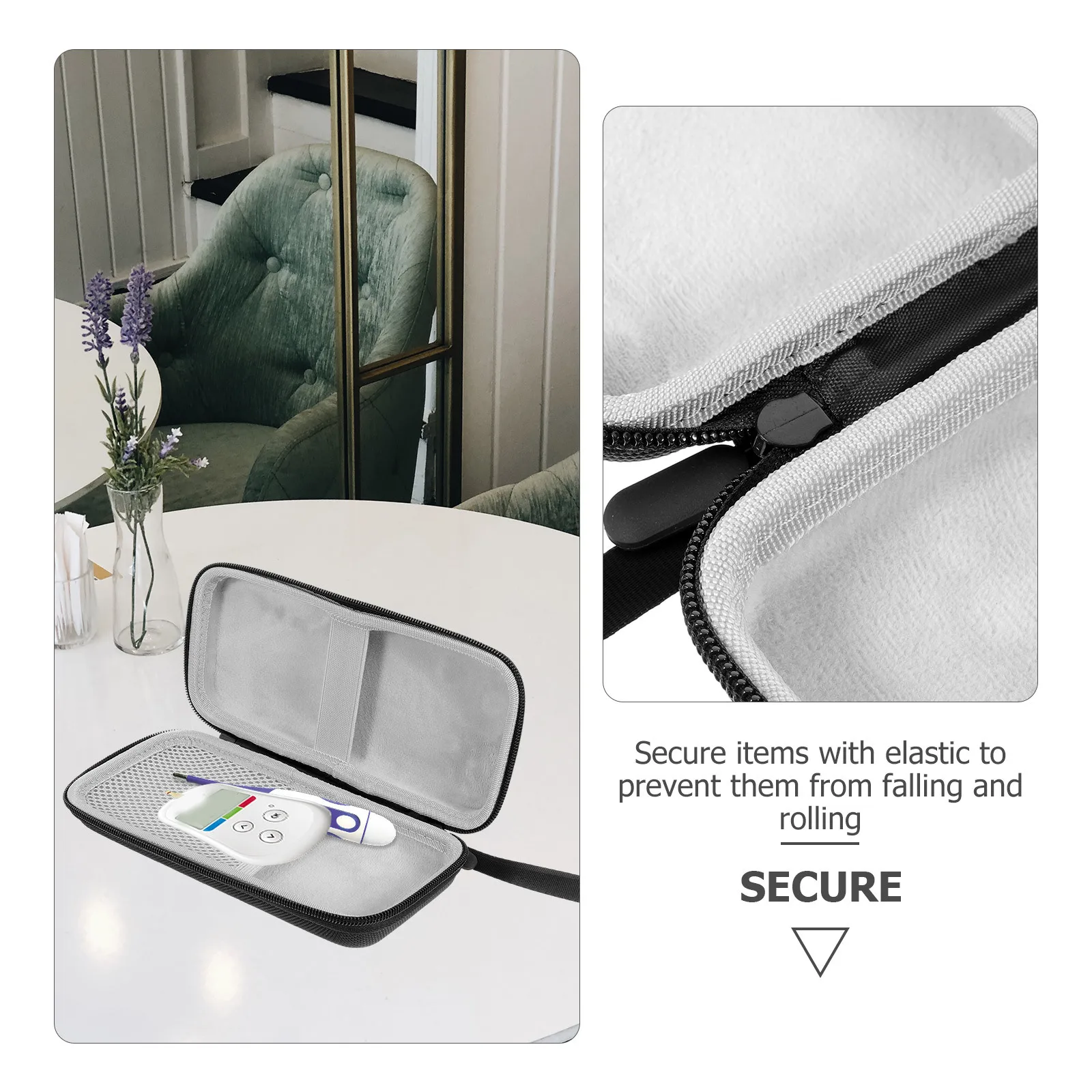 

Blood Glucose Meter Bag Nylon Eva Polyester Cotton Portable Diabetic Storage Case For Travel Home Carrying Case