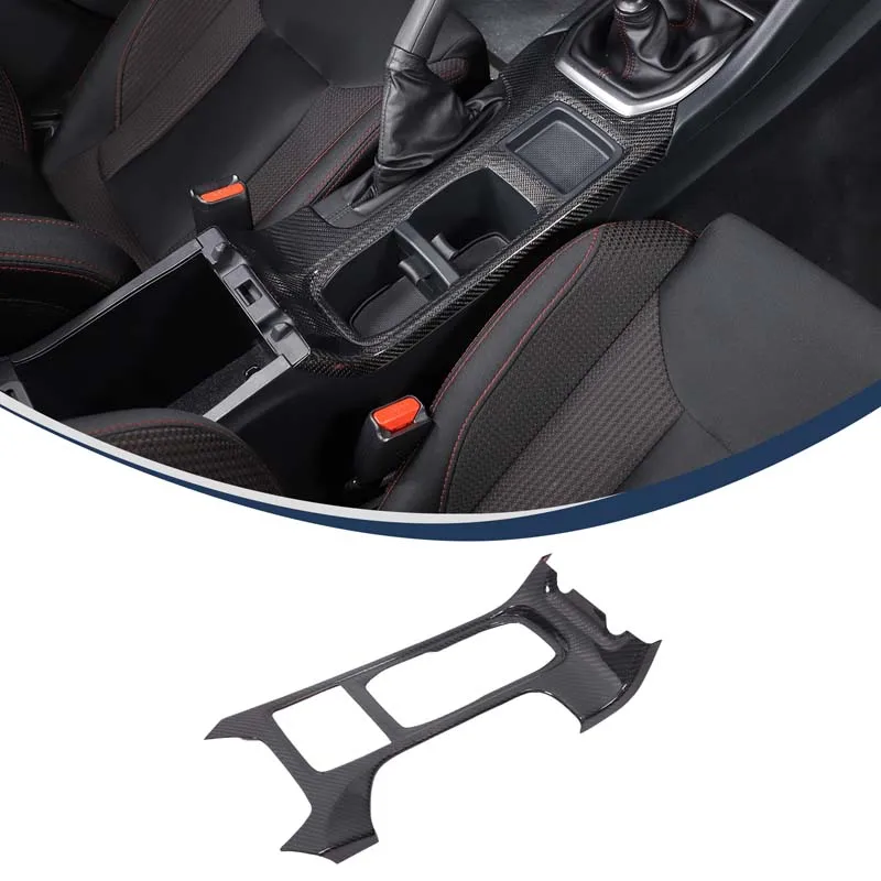 Real Carbon Fiber For Subaru WRX 2022-2024 Car center control water cup decorative frame sticker car protection accessories