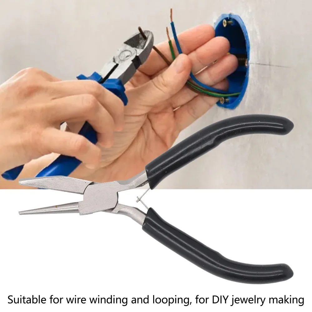 2pcs Half Concave Nose Wire Looping Pliers Wire Bending Wire Looping Round Nose Pliers iron alloy Concave Design