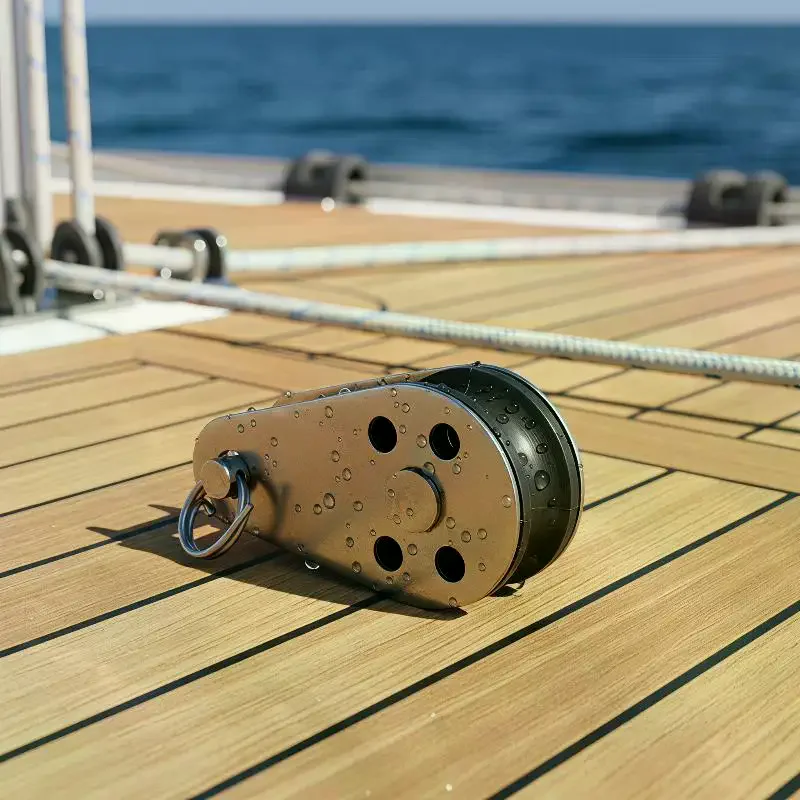 1Pcs 45mm Blocks Rope Pulley 304/316 Stainless Steel Nylon Sheave Single Lashing Eye For 2mm To 8mm
