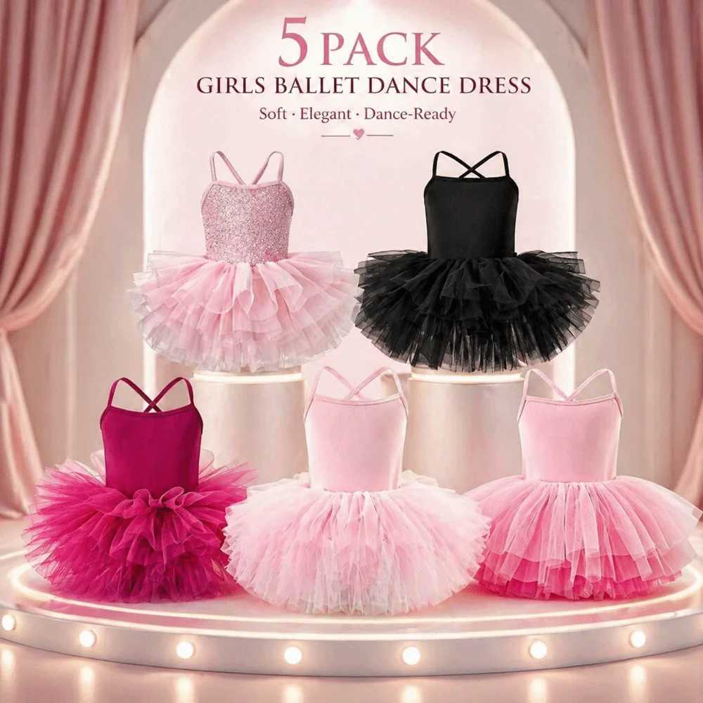 

Short Sleeve Ballet TuTu Dress Cross Strap Puffy Ballet Performance Costume Princes Dress Party Dance Dress Stage Wear