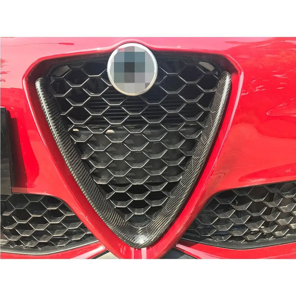 

Front Grill Protective Frame Grilles Cover Trim Decoration for Alfa Romeo Giulia 2016- 2018 Stelvio 2017-2019 Car Styling