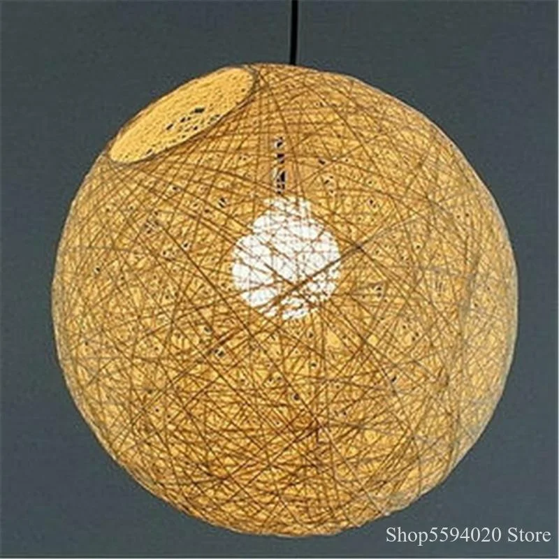 Nowoczesny Rattan wisiorek artystyczny światła domu lampa wisząca oprawa wisiorek pasek lampa salon kuchnia Lustre Led nowoczesne oprawy