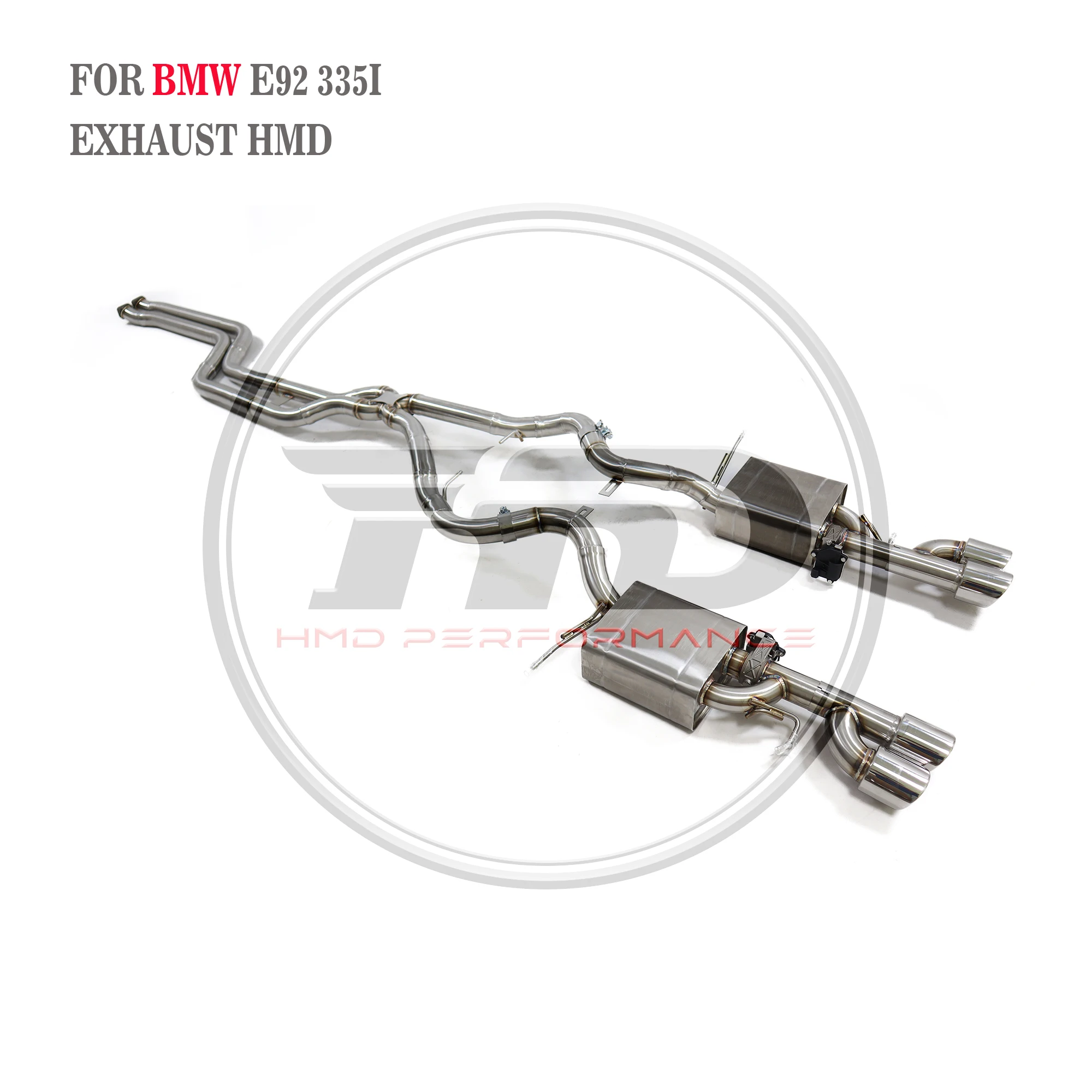 HMD Stainless Steel Exhaust System Performance Catback For BMW E90 E92 335i With M3 Diffuser Valve Muffler