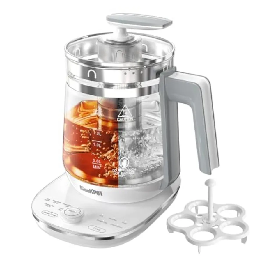 

Hot Electric Kettle with Tea Infuser and Temperature Control 1.5L Stainless Steel Tea Maker and 1200W Rapid Boiling Programmabl