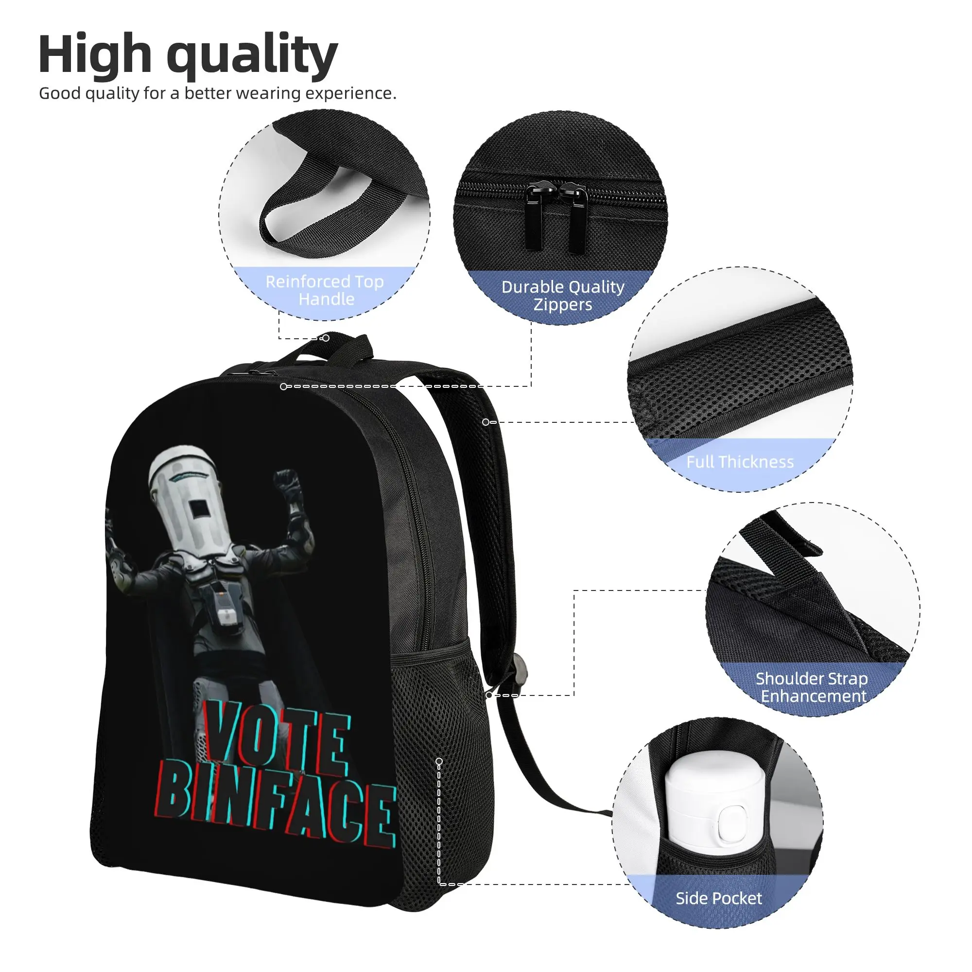 Count Binface Vote Binface Teenage Backpack Lightweight High School  Daypack for Men Women College Shoulder Bag