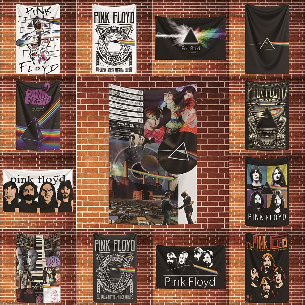 Pink floyd Music Flag Banner For Fan Cave Watch Party Tailgate Gathering Indoor Outdoor Backyard Home Festival Ornament Supply