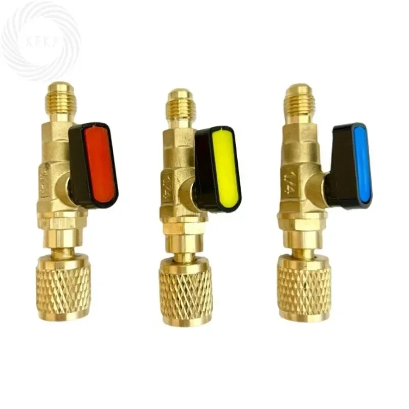 

Для кондиционера, запорный клапан хладагента, переходник для соединительного шланга FKY для латунного шарового крана R22 R410A