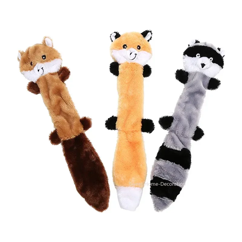 Dog Chew Toy Simulated Animal No Stuffing Plush Toys with Squeakers Durable Stuffingless Squeaky Dogs Pet Toys Bite Resistant