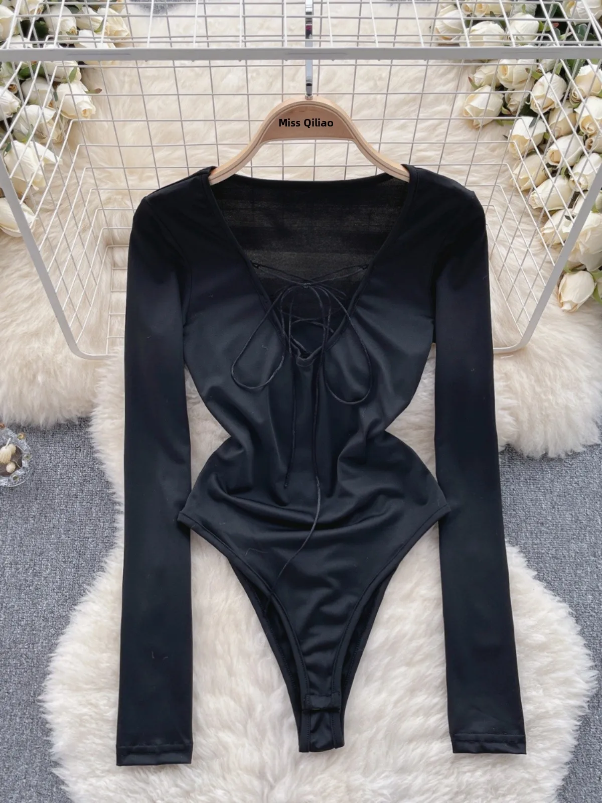 

Dopne Pure Desire Sexy Girl Sle Jumpsuit Women Summer V-ne Strap Long Sve Tight Fit Design Unique Beautiful Top