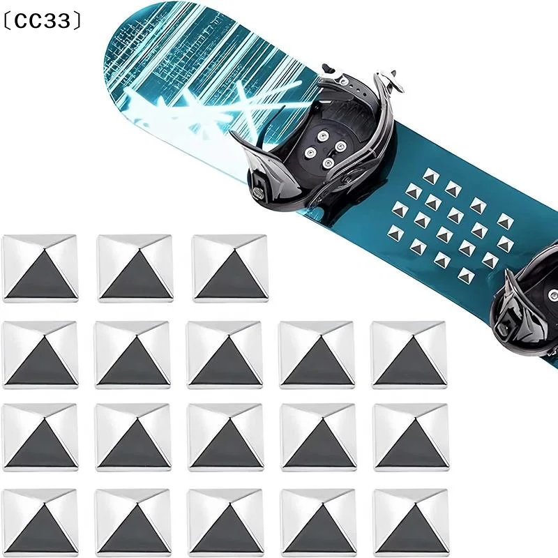 10PCS Snowboard Stomp Pad Non-Slip Pentagram Studs Grip Traction Pads For Snowboard Edgy Style Traction Pads, Ski Binding〔CC33〕