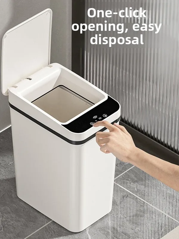 

Большое мусорное ведро для кухни на 35 л с индукционным датчиком, солнечной батареей и автоматическим открыванием крышки, для домашнего использования