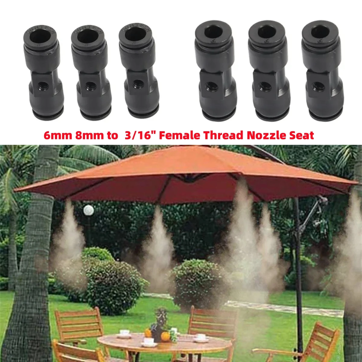 6mm 8mm Hose Slip Lock Quick Connectors with 3/16