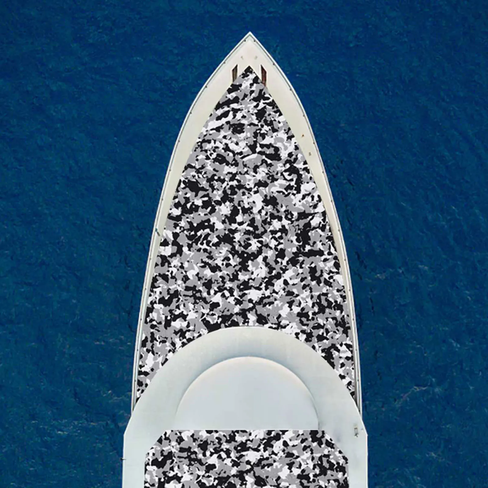 Gray and Black White Camouflage EVA Foam Teak Sheet Marine Flooring 35.4inchx94.5inch Yacht Synthetic Boat Decking