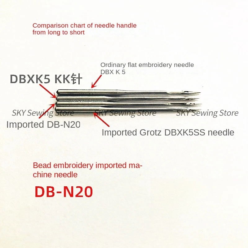 

100 шт., 10 пакетов Dotec DB-N20 Si, вышивальная машина с короткой ручкой, игла, разбросанные бусины, жемчужные детали компьютерной вышивальной машины