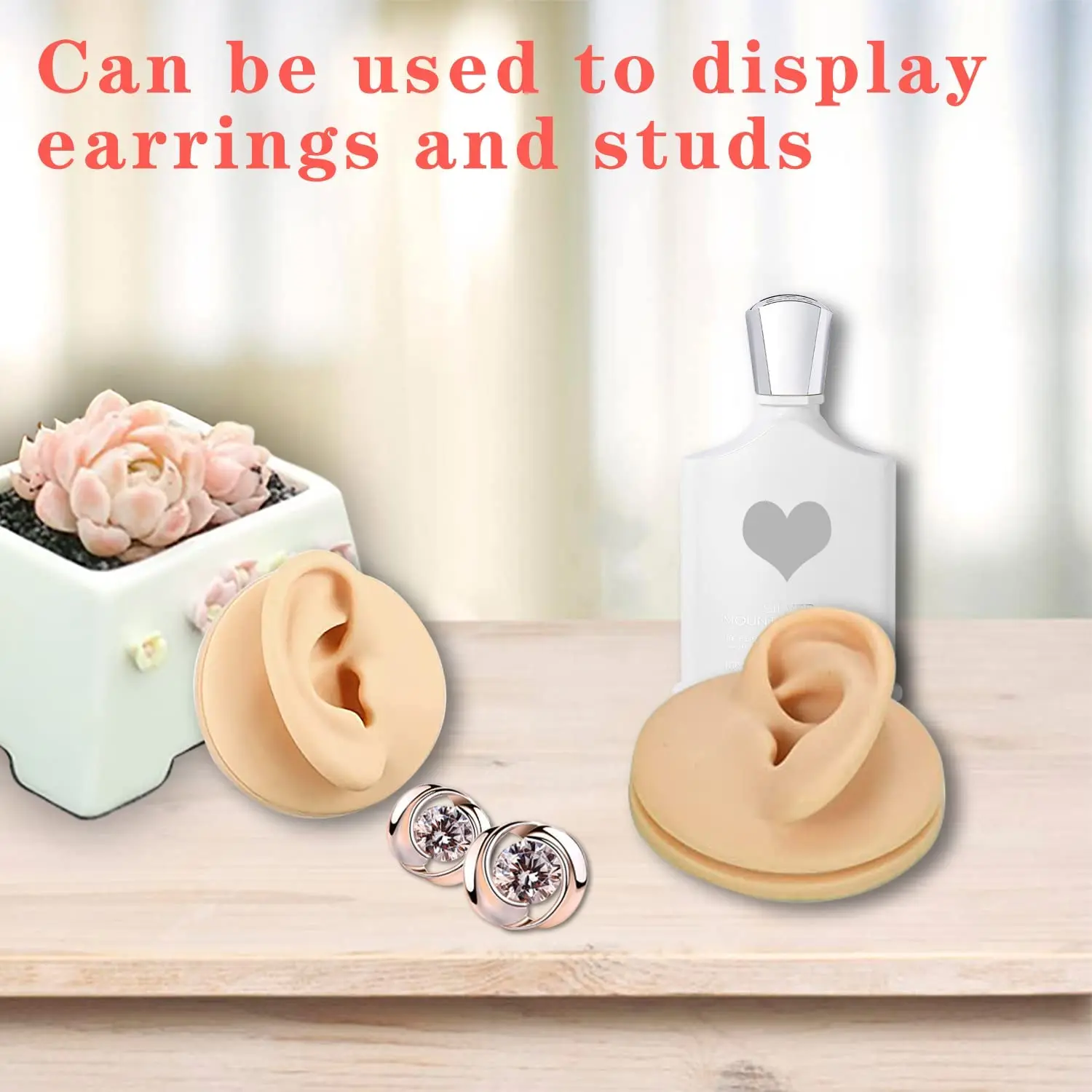 Soft Silicone Ear Model for Hearing aid 1:1 Human Ear Ear Model Simulation Display Props Teaching Tools Jewelry Display Earrings