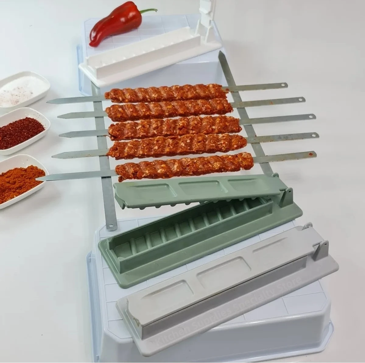 Machine à Kebab Simple en Plastique Réutilisable, pour la relevés de Bbq et de Viande