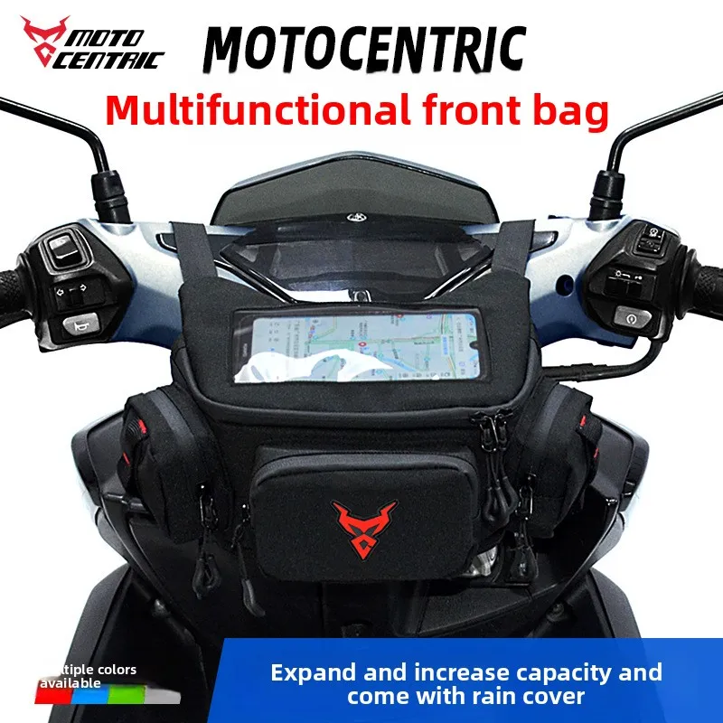 

MOTOCENTRIC New Motorcycle Scooter Electric Head Bag Front Mount Waterproof Navigation Bag Expandable