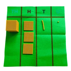Montessori Mat for Decimal Symbols Mathematical Materials Early Childhood Educational Equipment Kids Learning Resources Teaching