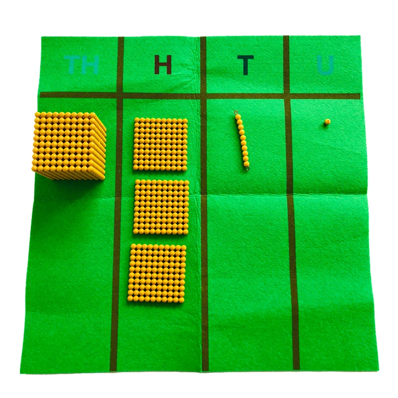 Montessori Mat for Decimal Symbols Mathematical Materials Early Childhood Educational Equipment Kids Learning Resources Teaching