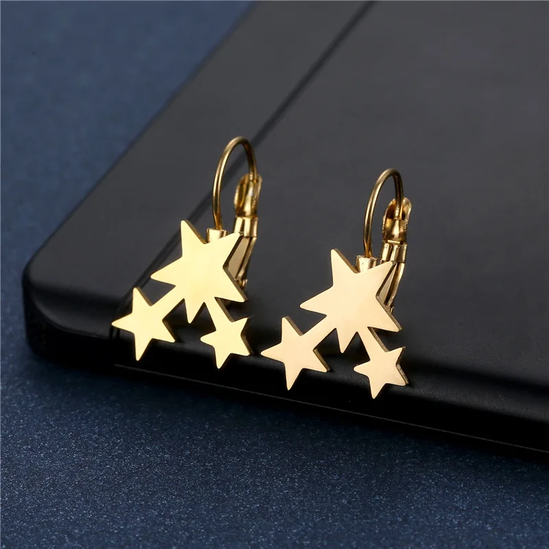 Stainless Steel Earrings New Aesthetic Stars Korean Fashion Charms Sexy Charm Bear Earring For Women Jewelry Party Gifts