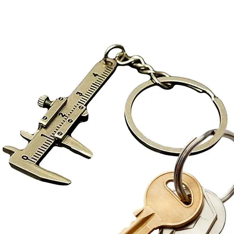 Fashionable Car Key Mini Vernier Caliper Portable 0-40mm Keychain Measurement Tool Car Key Chain Ring Caliper