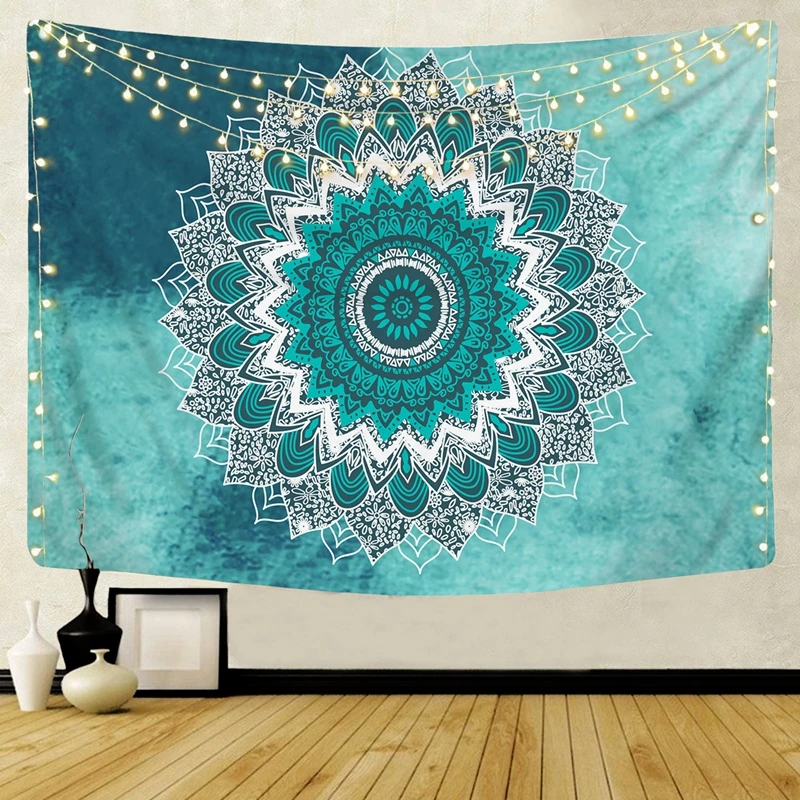 Popular Ins Indian Mandala Tapestry Wall Hanging Sandy Beach Throw Rug Blanket Camping Tent Travel Mattress Bohemian Tapestries