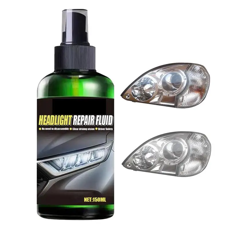 

Car Headlight Repair Fluid 150ml Head Light Lens Restore And Cleaning Wipes For Headlights Car Light Cleaner For Cars Trucks