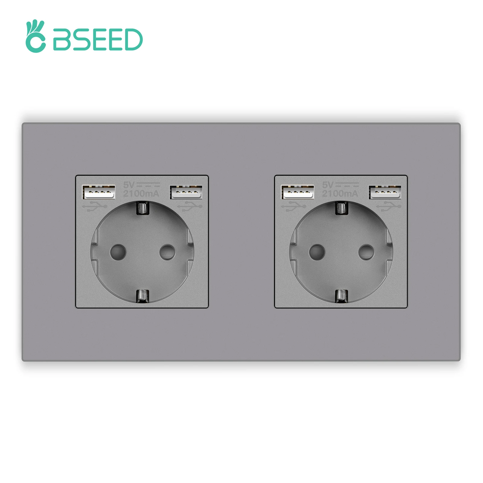 Besamen knopfsc halter 1/2/3Gang 1-Wege-Wandsteckdosen mit USB-Typ-C-Telefon ladegerät montiert Doppels teckdose Kunststoff platte Dreifach steckdosen