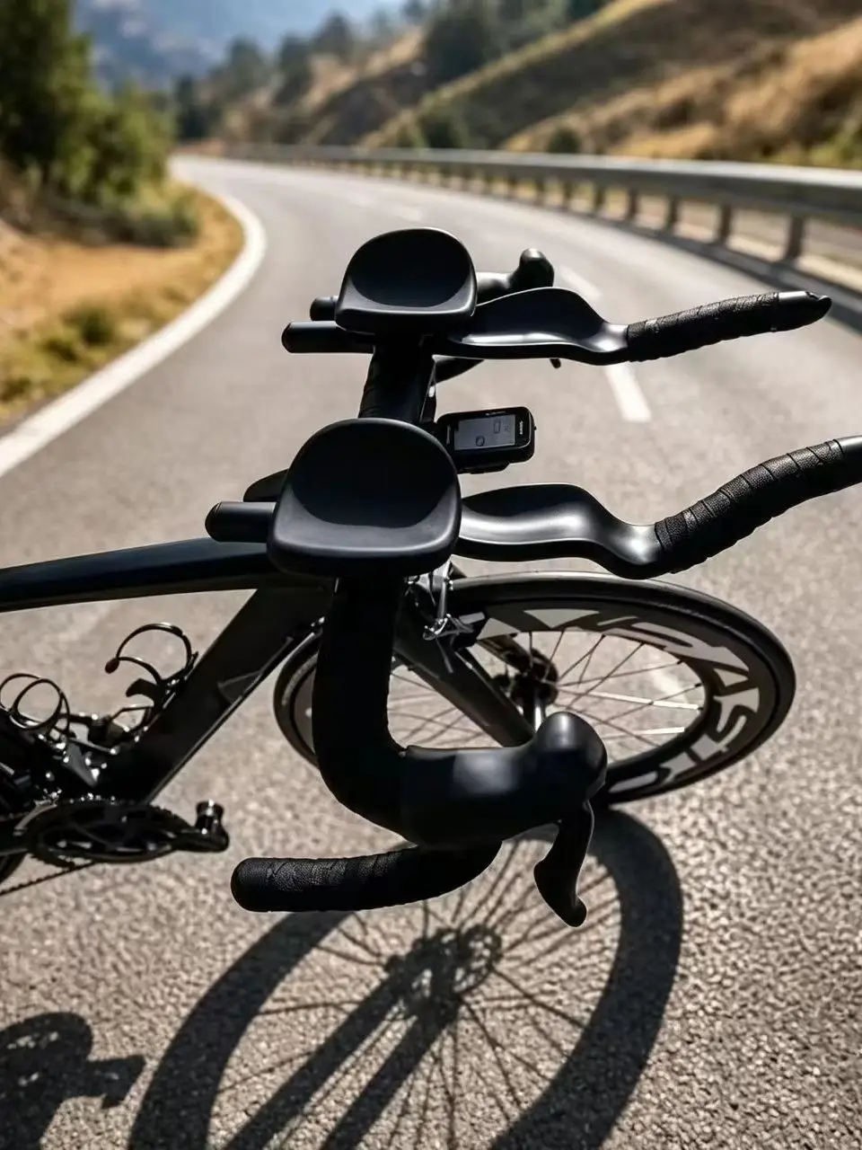 YKYN Rennrad Triathlon Zeitfahren, 3K Vollcarbon Matt/Glänzend Fahrrad-Restlenker TT Lenker 35 °   Für Aero-Verlängerungslenker
