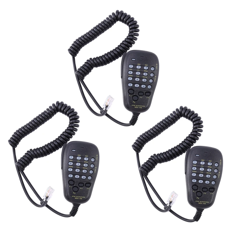 

3X Speaker For YAESU MH-48 MH-48A6J DTMF Speaker Microphone For FT-8800R FT-8900R FT-7900R FT-1807 FT-7800R FT-2900R