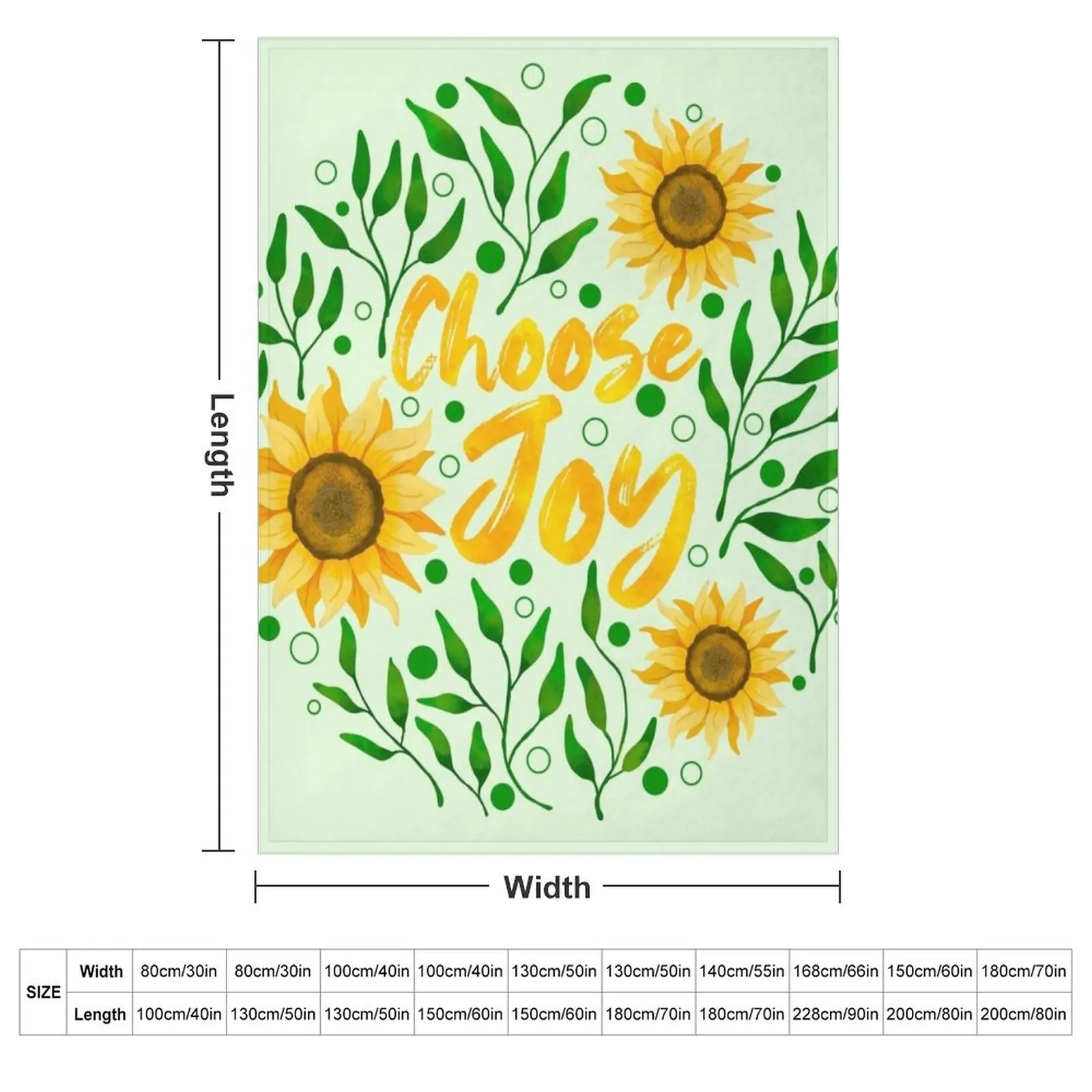 Choose Joy Floral Throw Blanket valentine gift ideas Personalized Gift Hair blankets and throws Winter beds Tourist Blankets