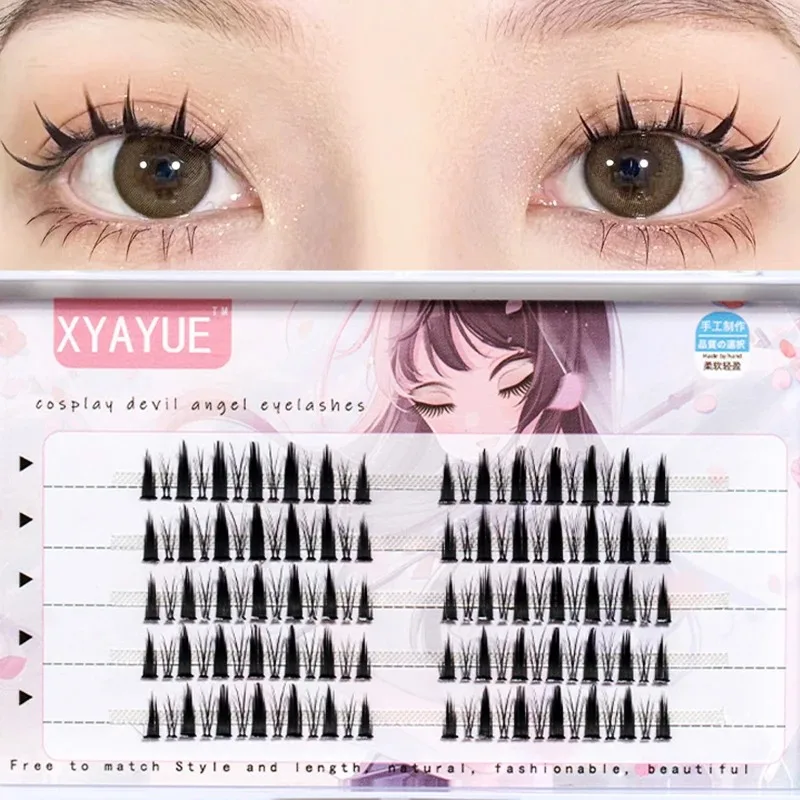 fake eyelashes makeup eyelash extension cosplay lashes make up beauty cluster lashes natural wispy cilios lash clusters