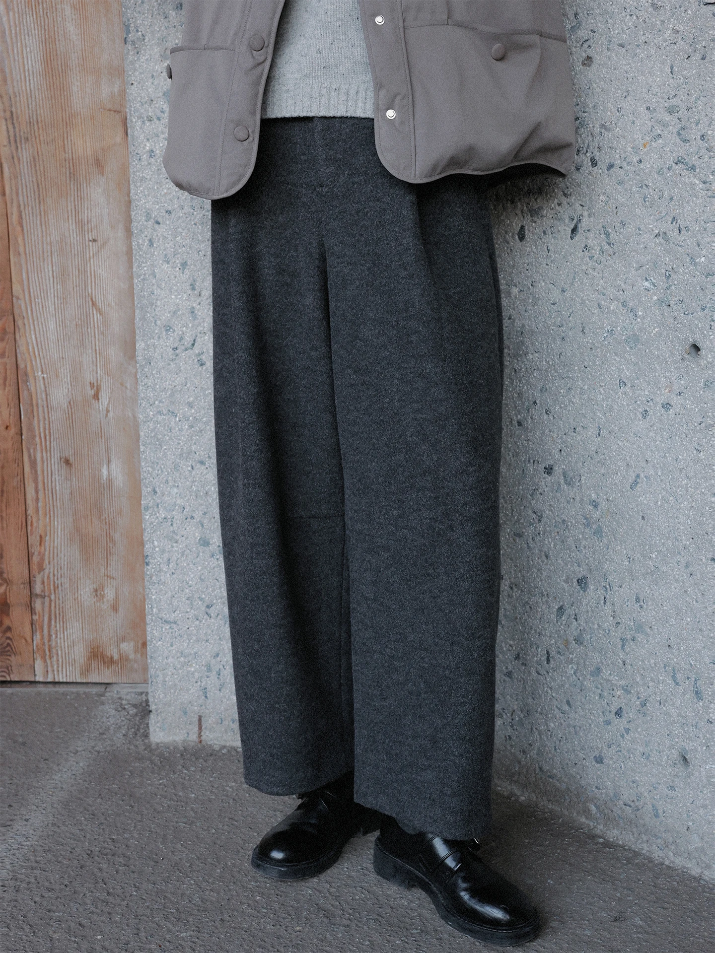 

Deep ey Loose Wide Leg Pants Women's Early Spring Small Size TT Atelier Casual Straight Leg Trousers