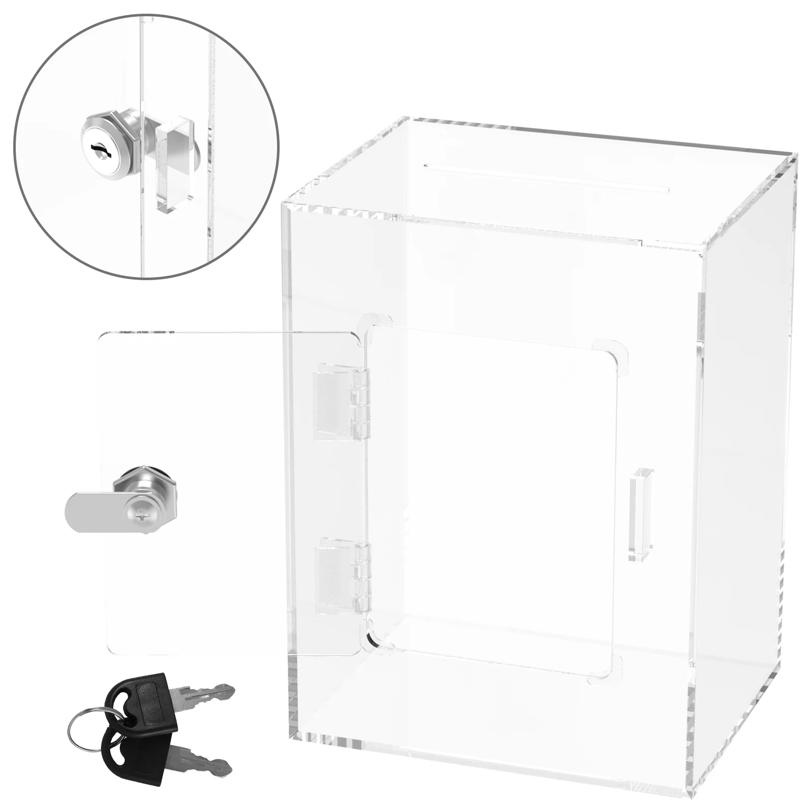 Hucha transparente de acrílico para adultos, caja de ahorro de dinero de gran capacidad, tarro de ahorro con llave, hucha transparente resistente