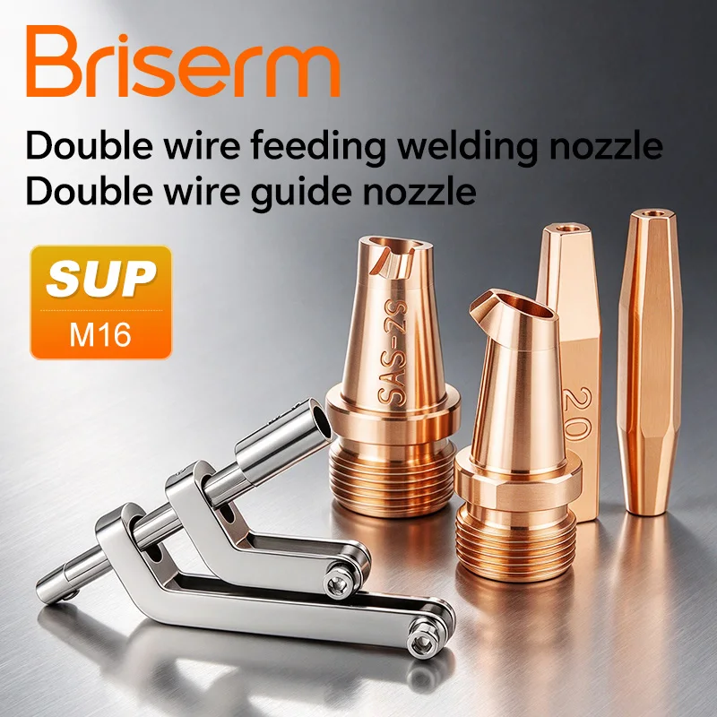 Laser Welding Nozzle SUP Dual Wire Feeding Copper Nozzle Double Wire Guide Nozzle For CQWY SUP Laser Welding Head