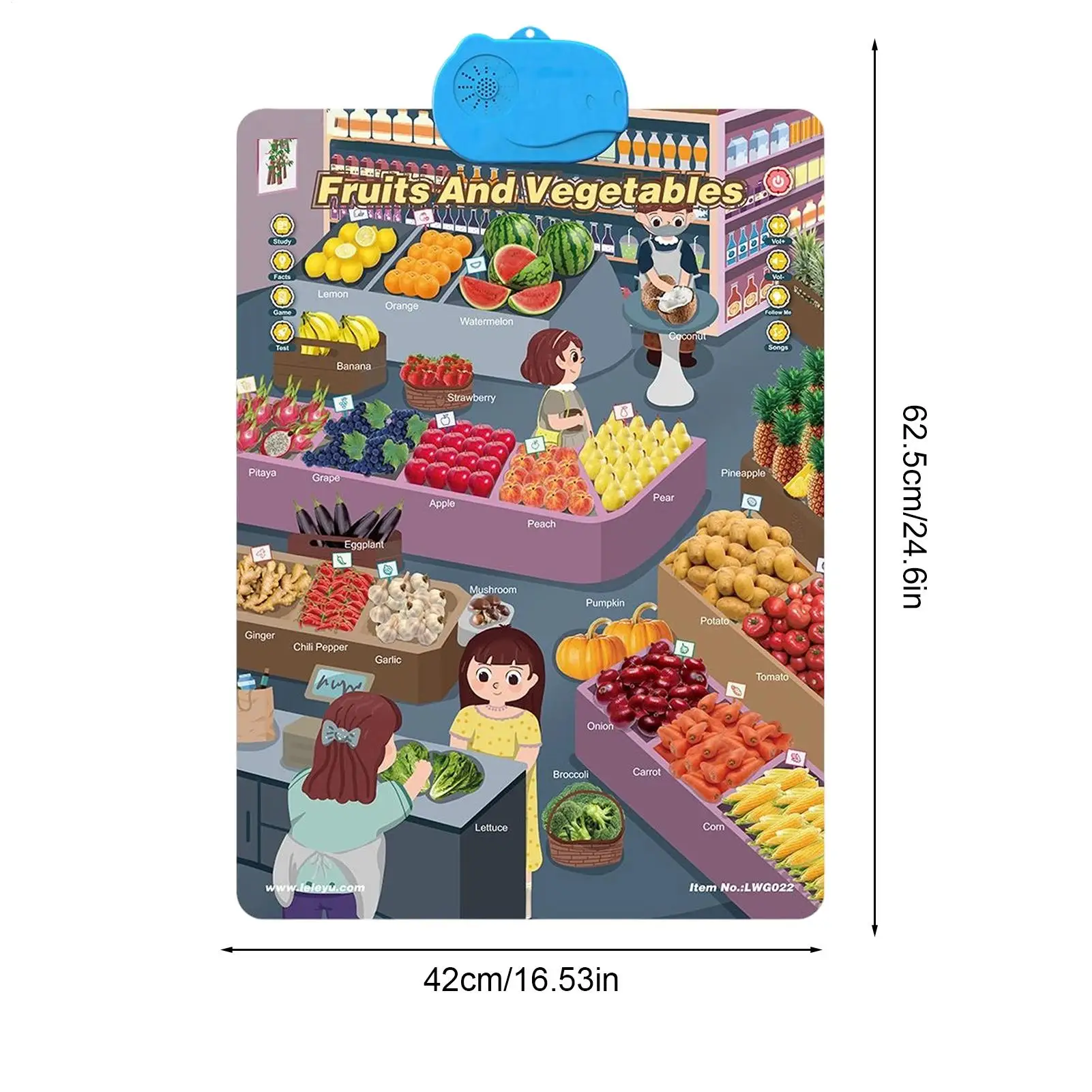 Poster per bambini che imparano, giocattoli interattivi per lo sviluppo divertente con suono, strumenti di lettura per bambini, per le vacanze, compleanni, casa, interni ed esterni