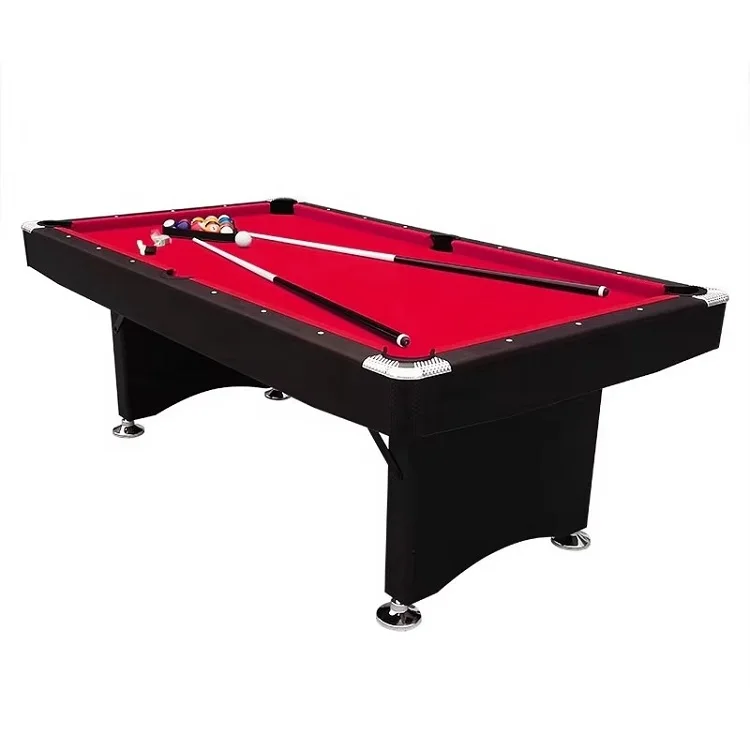 6-Foot American Billiards Indoor Sports Game with Folding Legs and Rubber Pad MDF Material